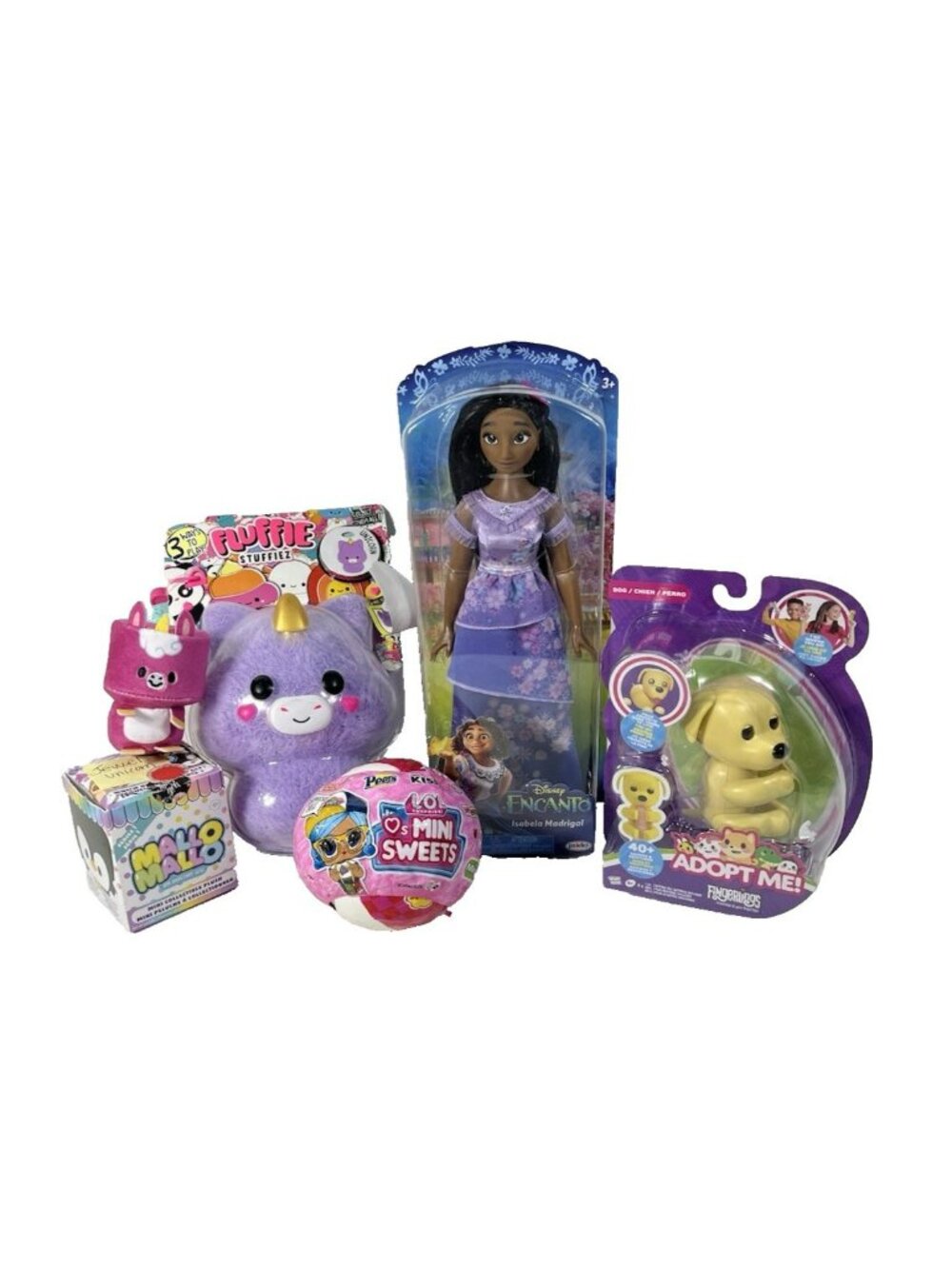 Kids Girls Toys Mixed Media Toys Dolls Plush Playsets Bundle Lot Of 5